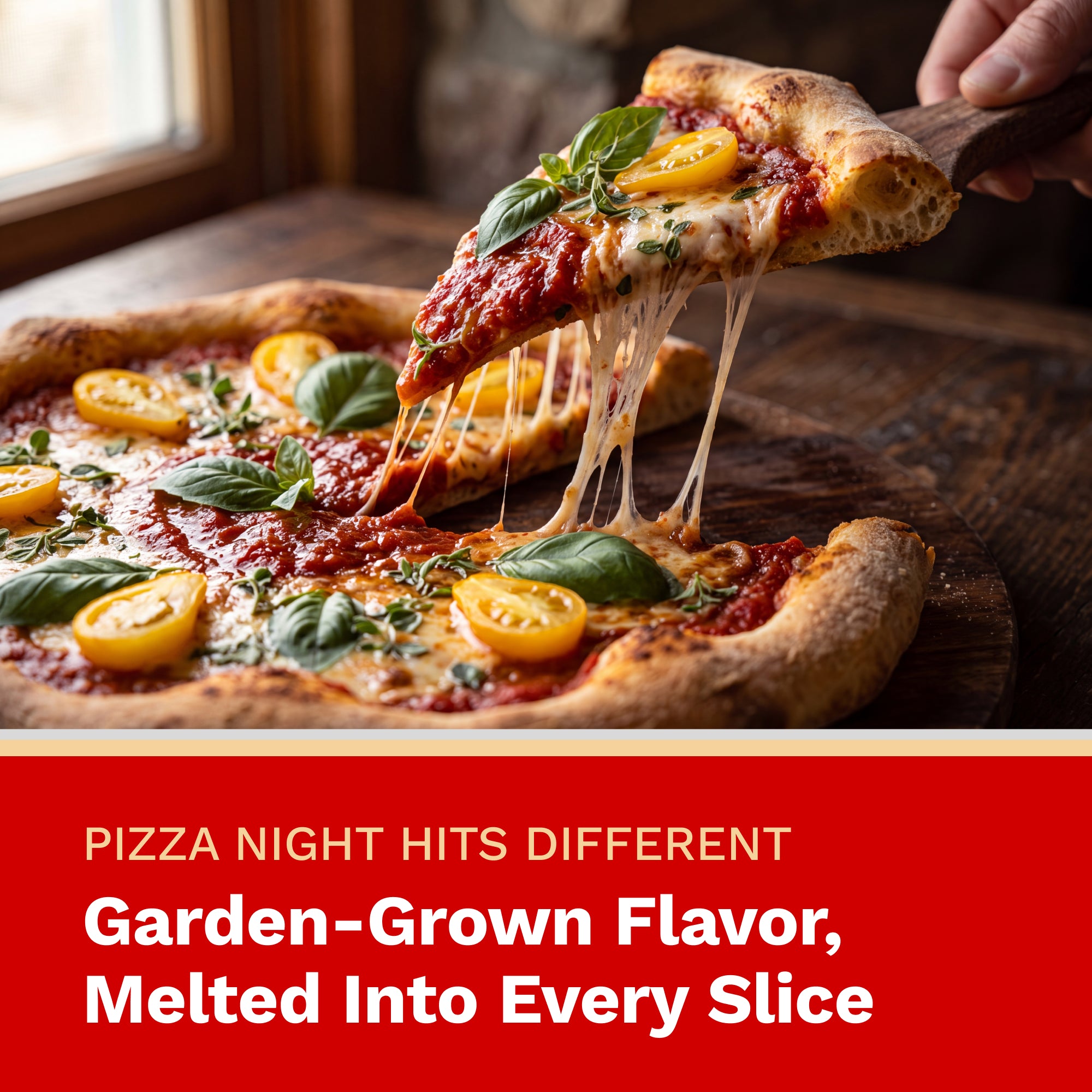 The Harvest Company Pizza Garden Seed Starting Kit | Organic Herb & Tomato Seeds with Humidity Dome, Heavy-Duty Tray & Char Coir Coco Coin Insert