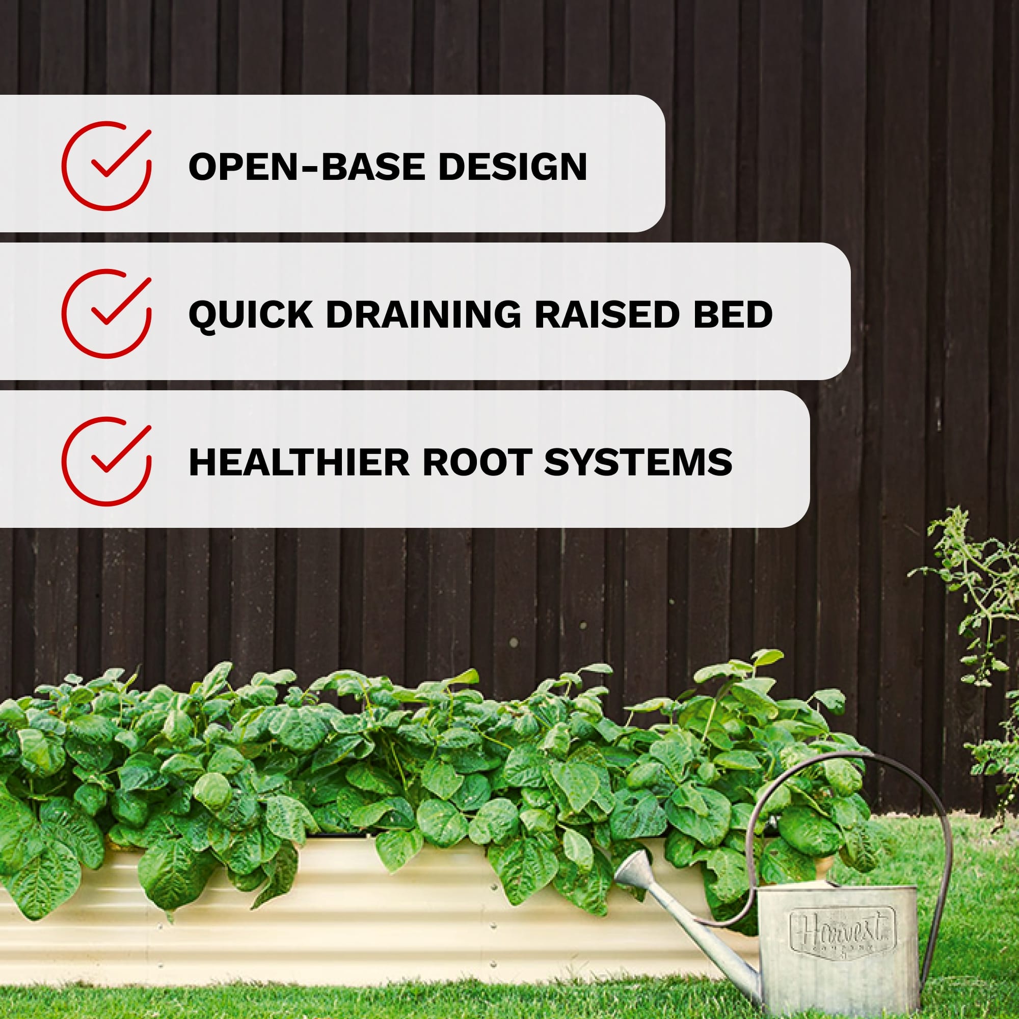 The Harvest Company 6 ft x 3 ft x 1.4 ft Galvanized Steel Raised Garden Bed - Tan