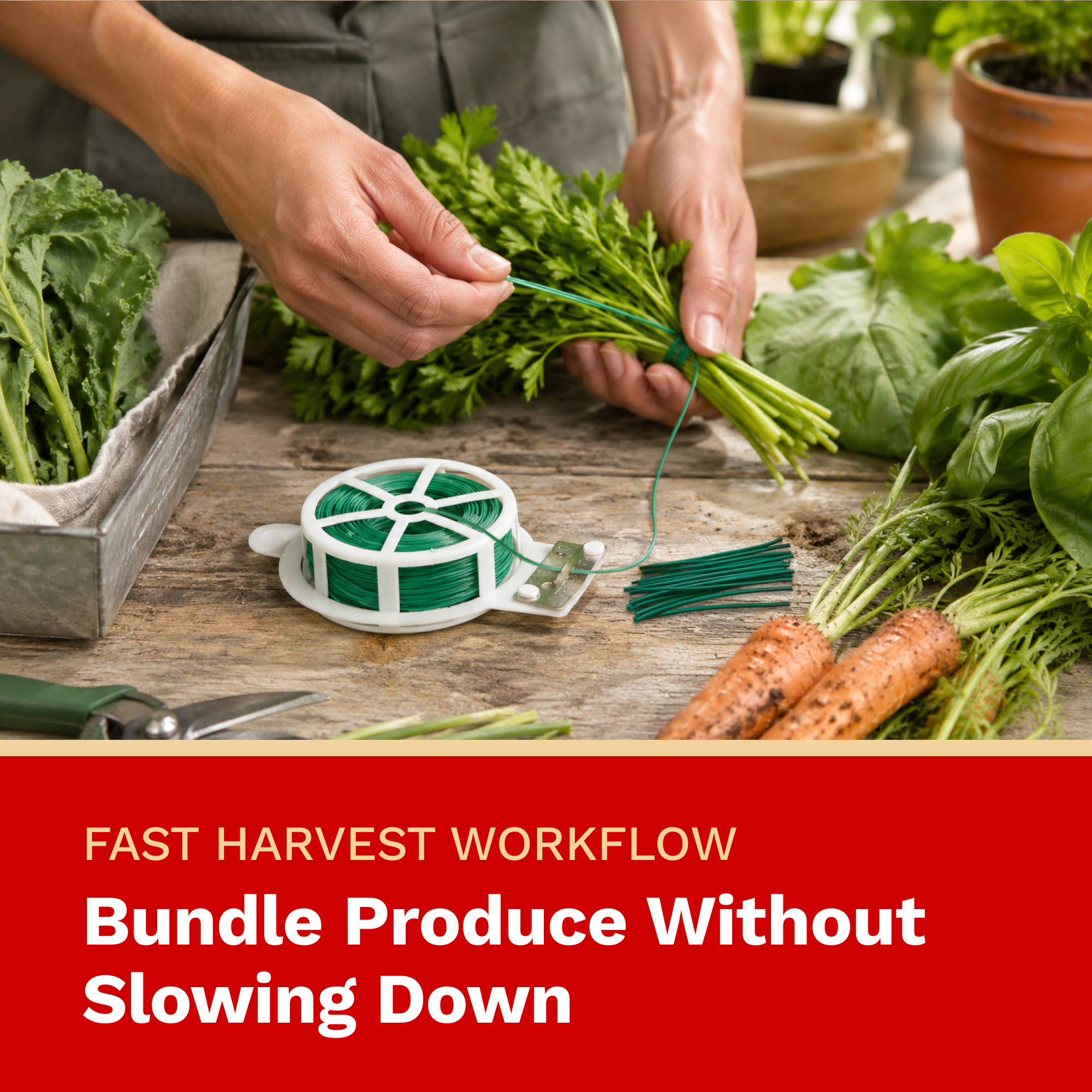 The Harvest Company Twist Tie Dispenser with Cutter