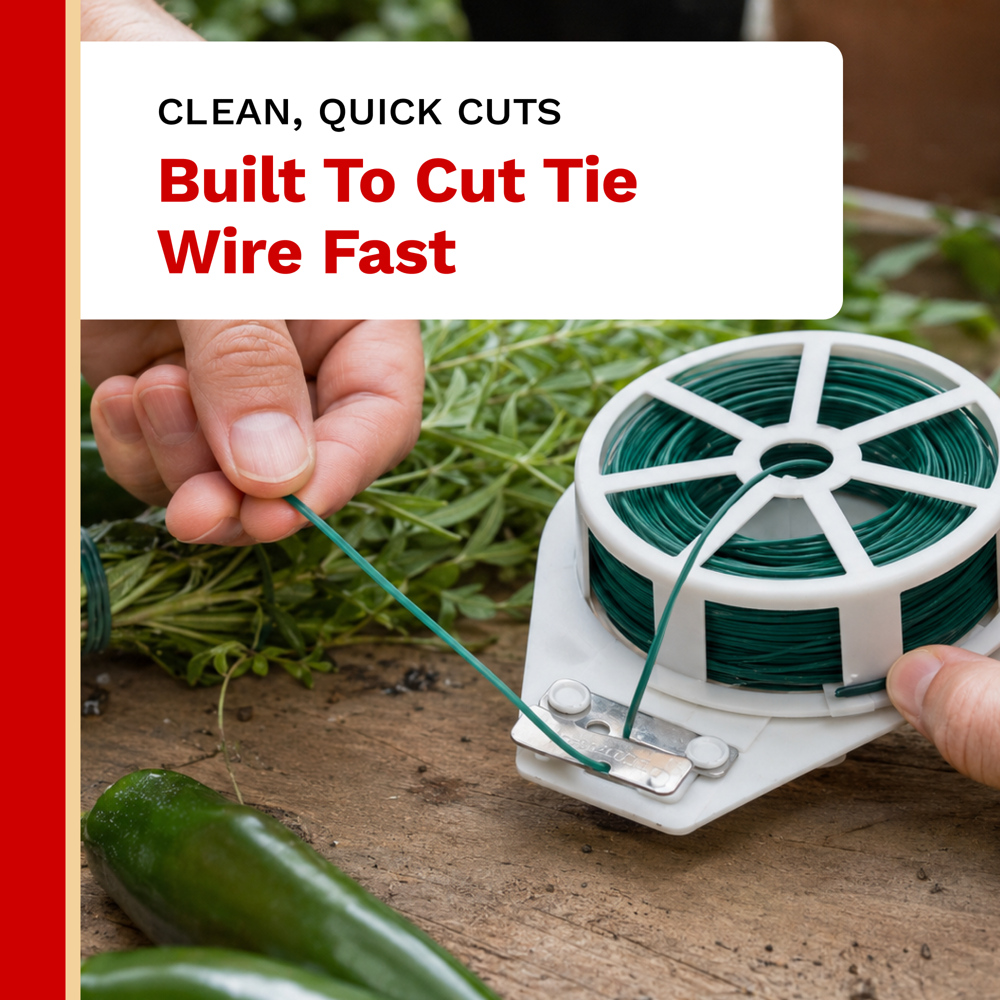 The Harvest Company Twist Tie Dispenser with Cutter