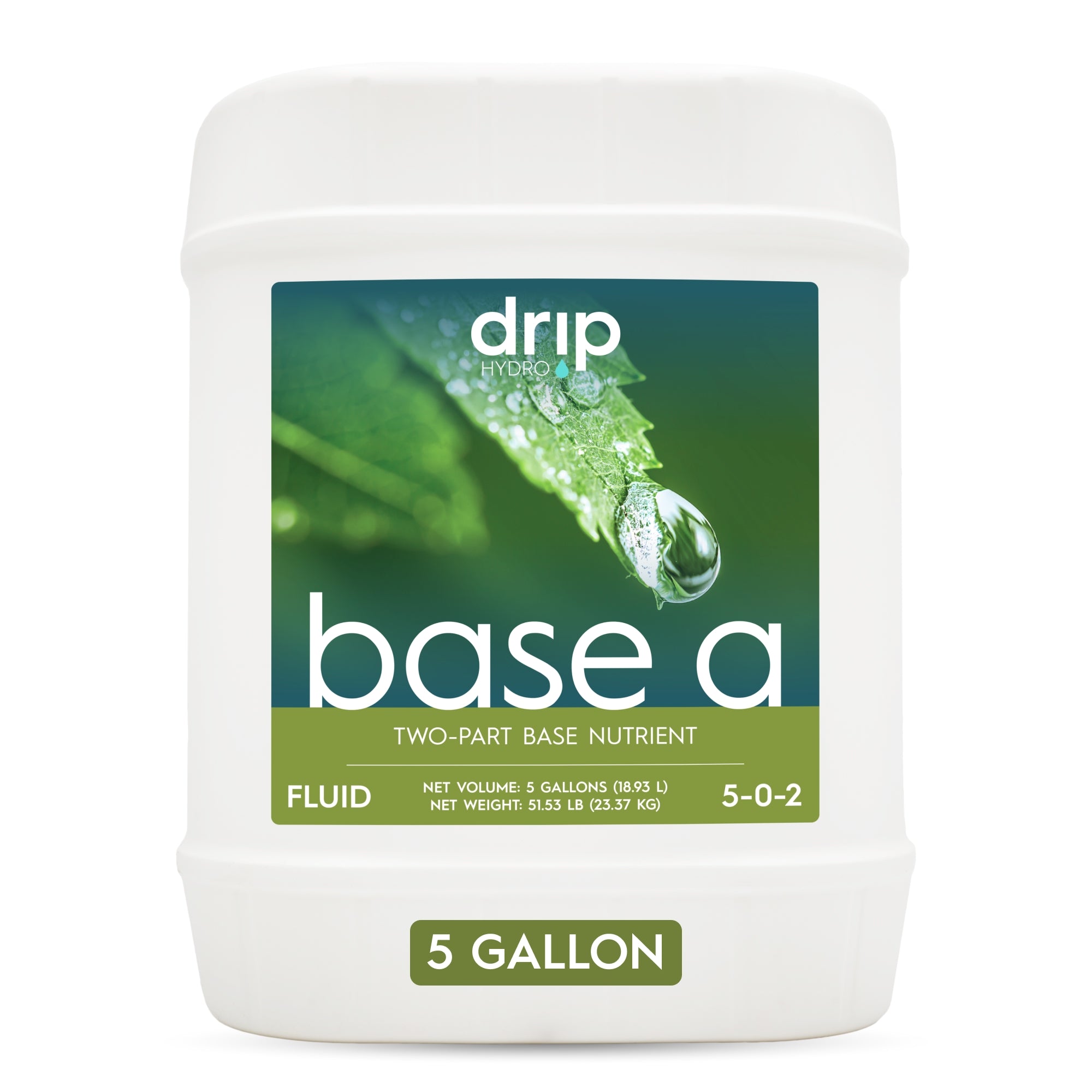 Drip Hydro Base A Two-Part Nutrient Solution Liquid Plant Fertilizer Fruiting & Flowering Plants 4-0-2