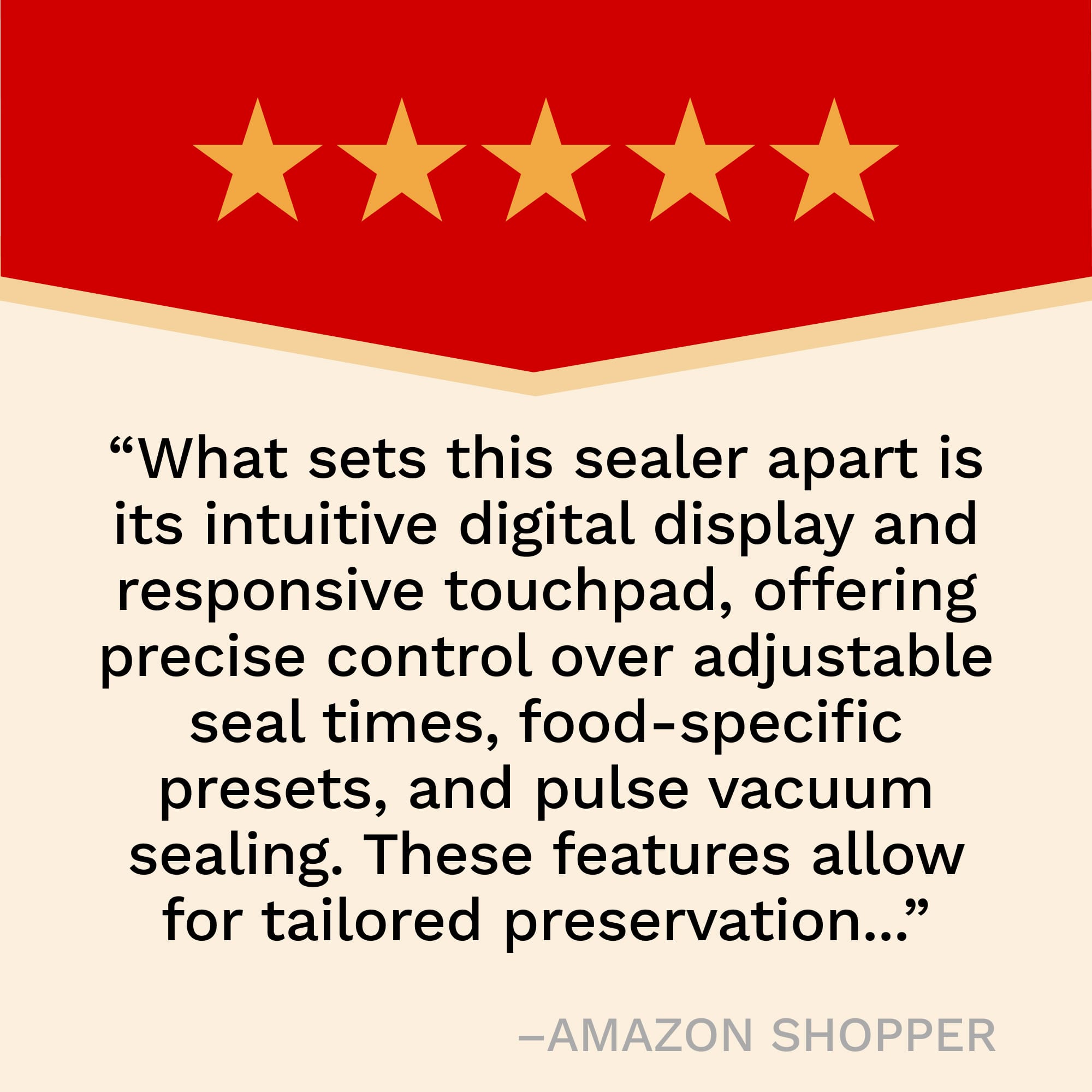 The Harvest Company Household Vacuum Food Sealer, 230W, Seals 11" Bags, 2mm Heat Bar, Compact Design, Digital Display Touchpad