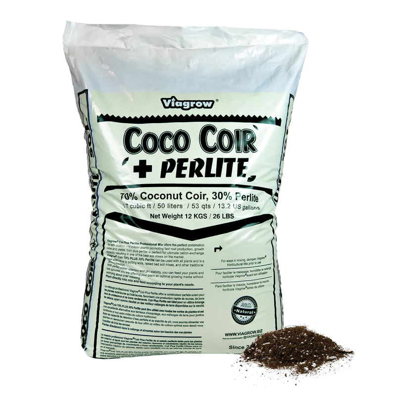The Harvest Company 1.7 cu. ft. (50L) Coco Coir Plus Perlite Premium Grow Media (70% Coir and 30% Perlite) (Packs)