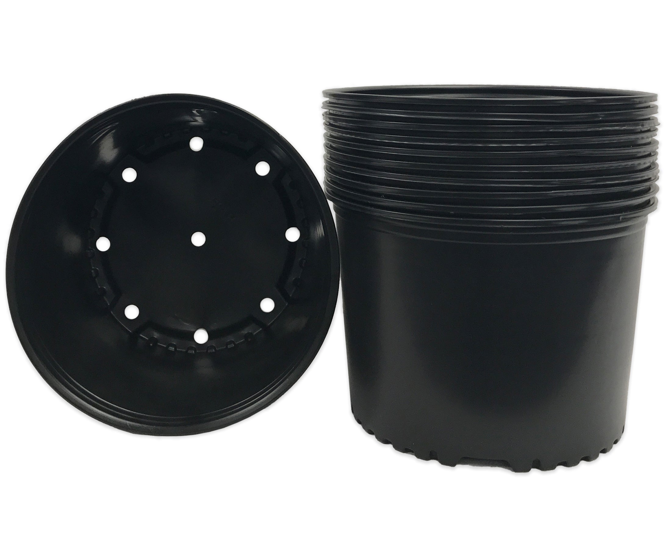 The Harvest Company 3 gal. 11.5 in. L x 9.13 in. W x 9.63 in. H Black Indoor/Outdoor Plastic Nursery Pot (Packs)