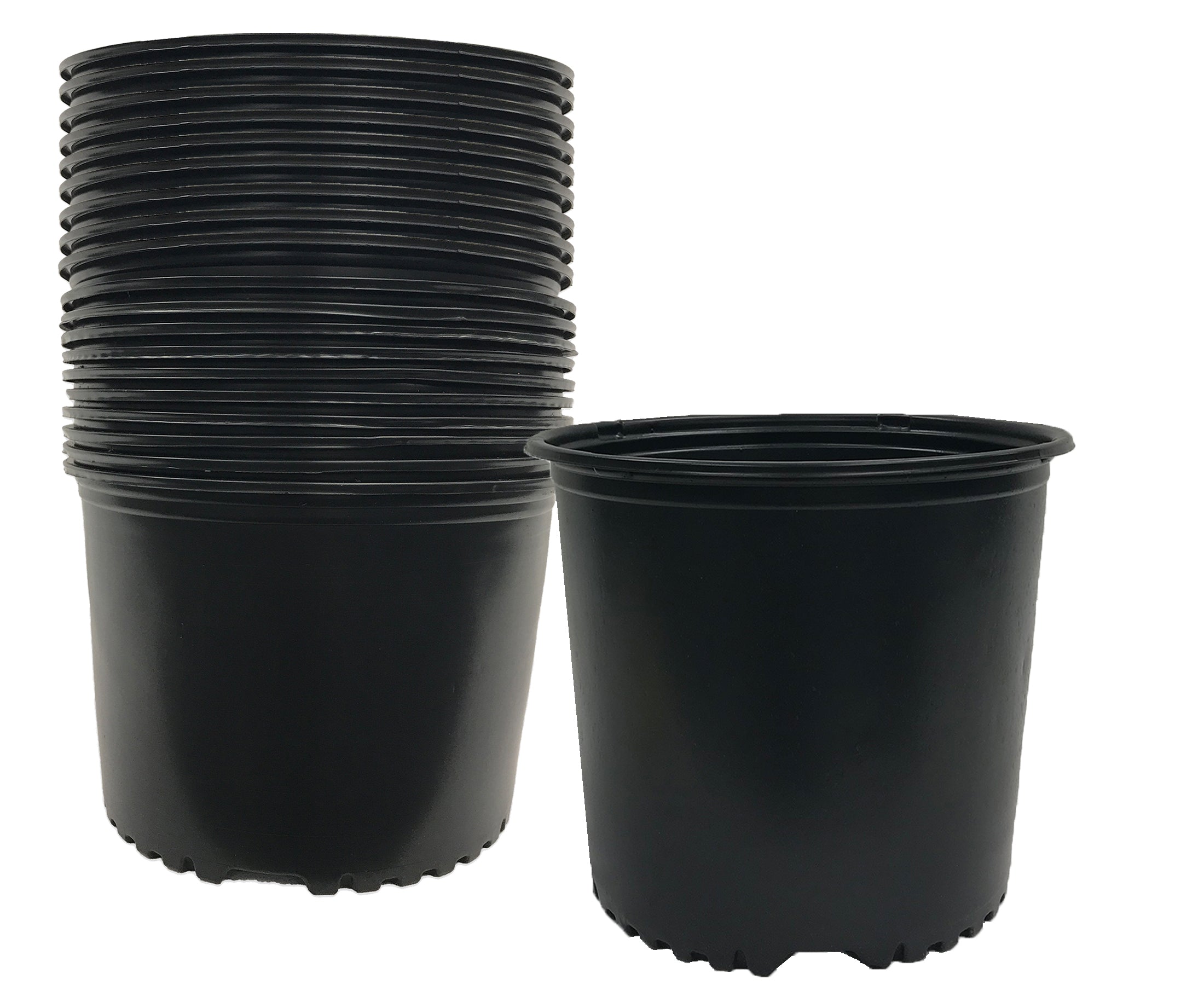 The Harvest Company 3 gal. 11.5 in. L x 9.13 in. W x 9.63 in. H Black Indoor/Outdoor Plastic Nursery Pot (Packs)
