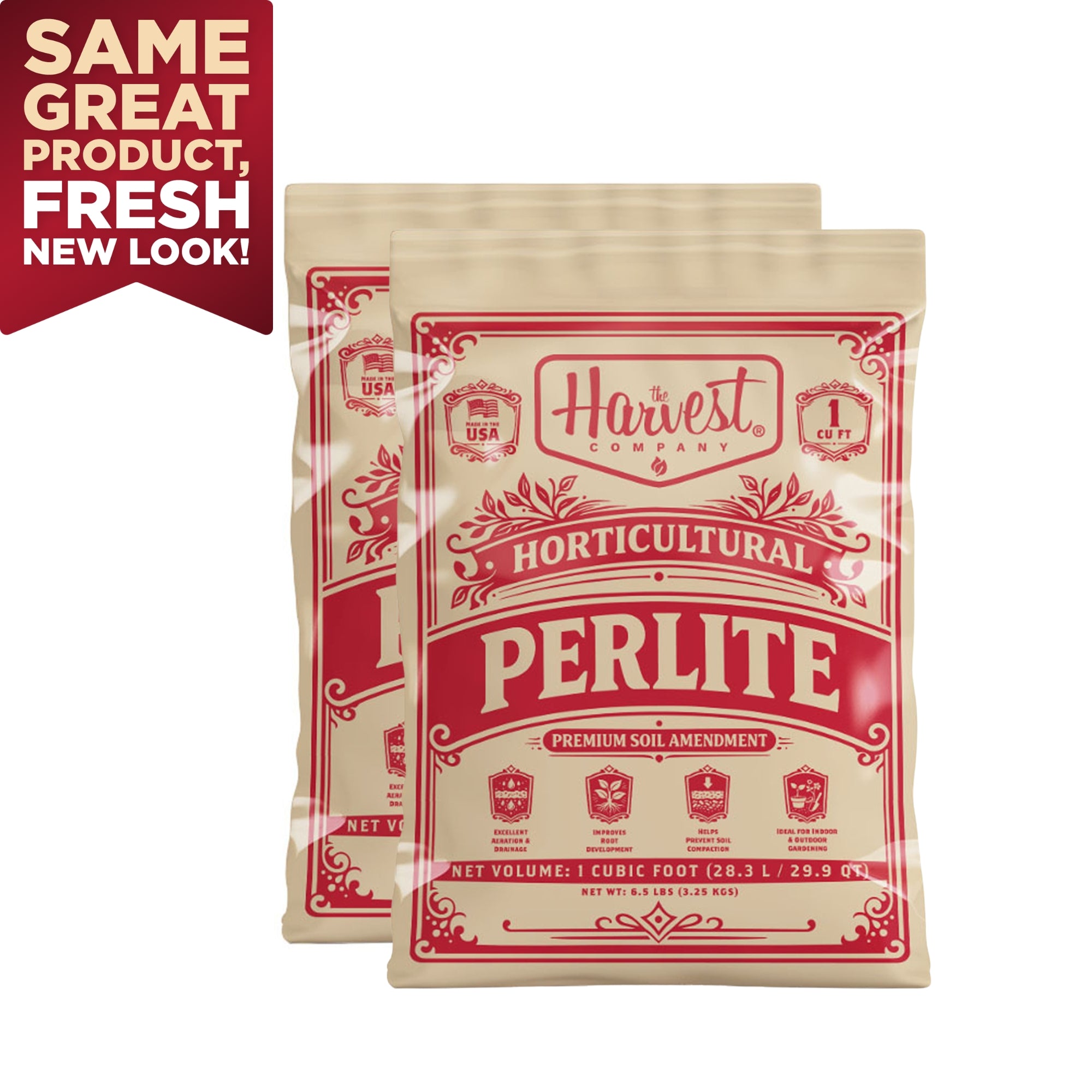 The Harvest Company Horticultural Perlite, 1 cu. ft., White Natural Soil Amendment for Potting Mix