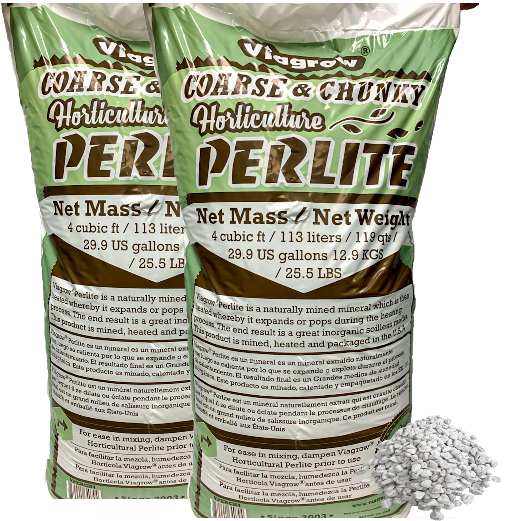The Harvest Company 4 cu. ft. (113L) Perlite Coarse and Chunky Grade White Soil Amendment (Packs)