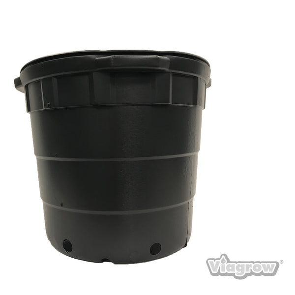Viagrow 10 Gal. Round Plastic Nursery Pots (20-Pack)