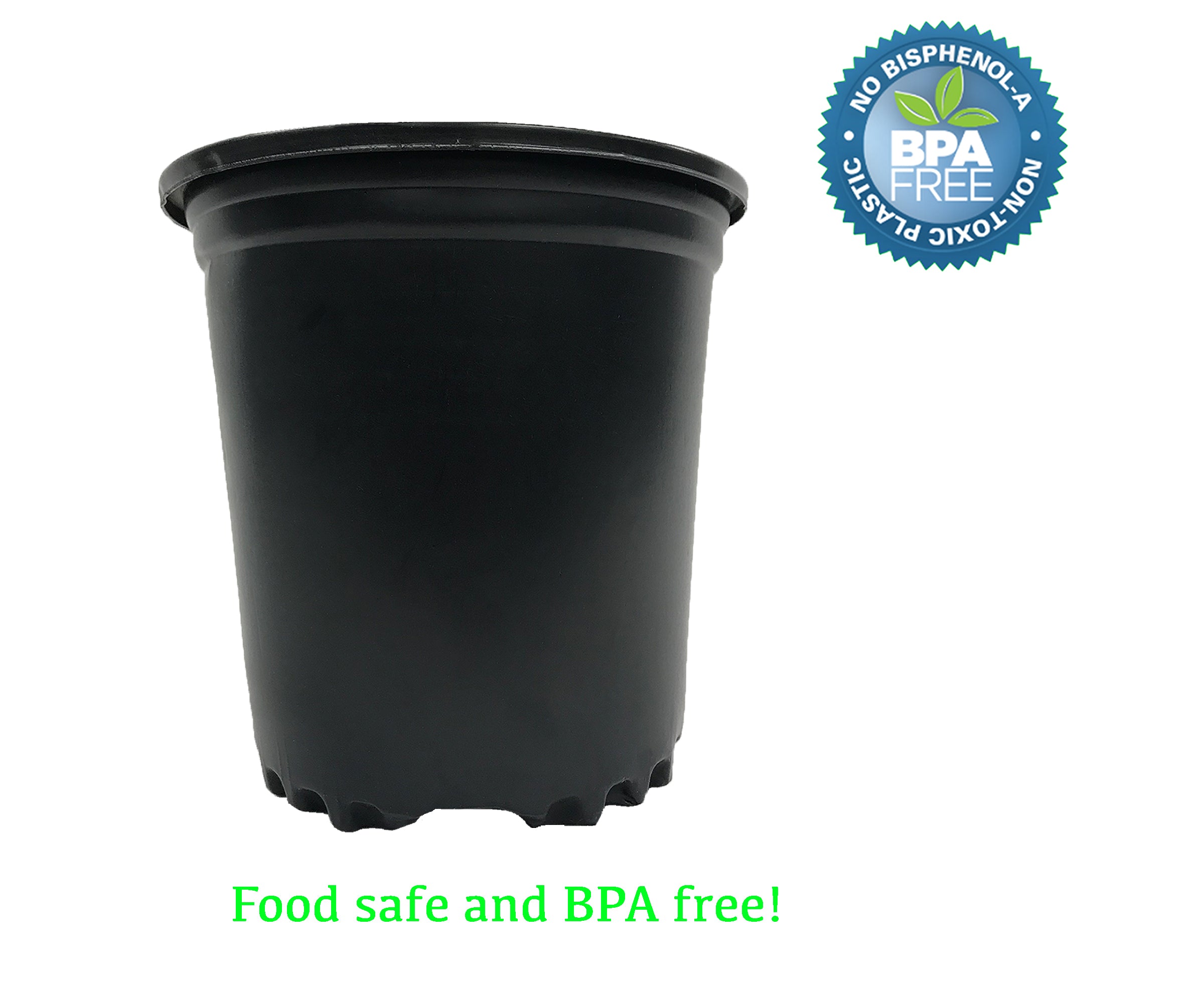 Viagrow 1/2 gal. Black Indoor/Outdoor Plastic Nursery Pot 