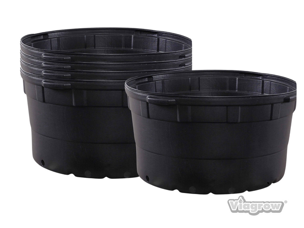 large indoor plant pots with drainage holes Viagrow 25-Gallon Round Nursery Garden Pots