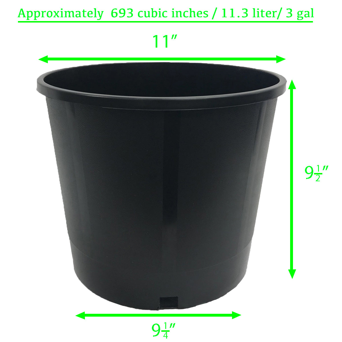 The Harvest Company 3 Gallon Heavy Duty Pot (Per Pack)
