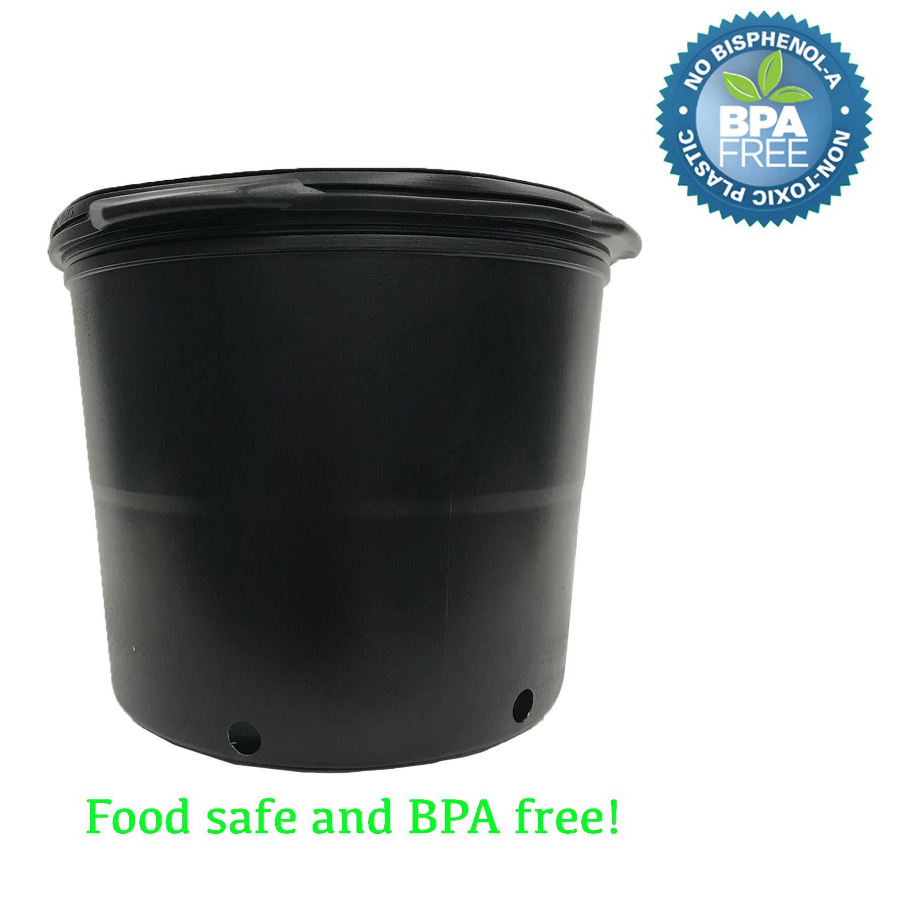 Viagrow 7 gal. Black Indoor/Outdoor Plastic Nursery Pot 