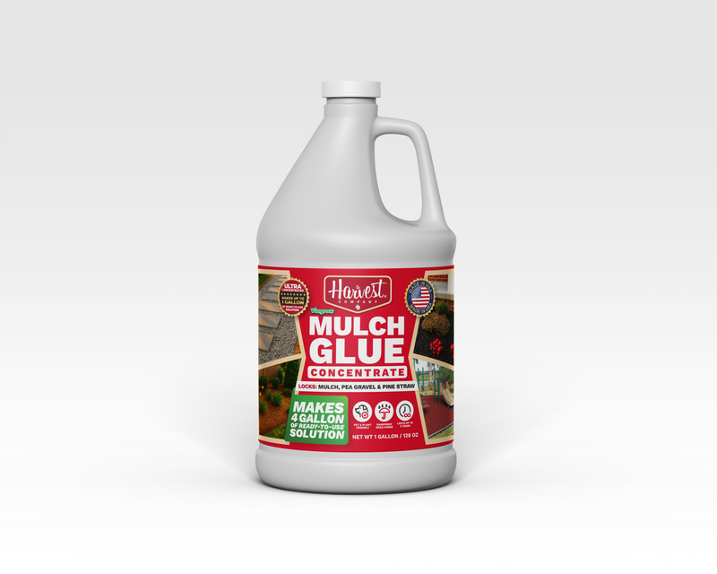 Harvest Mulch Glue Concentrate bottle on a white background