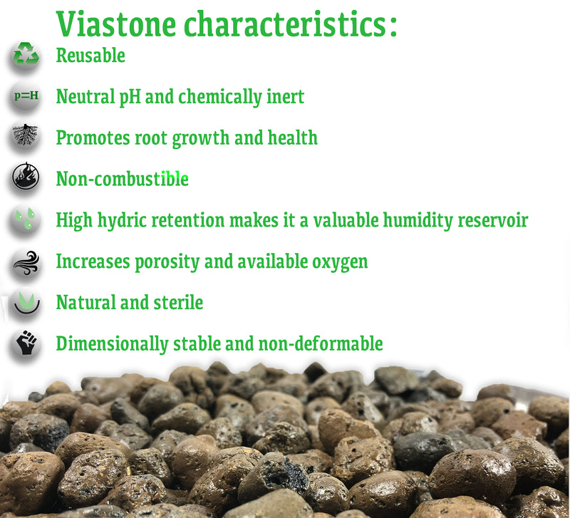 Viastone 50L Expanded Clay Pebbles Irregular Grow Rocks Hydroponic Growing Medium