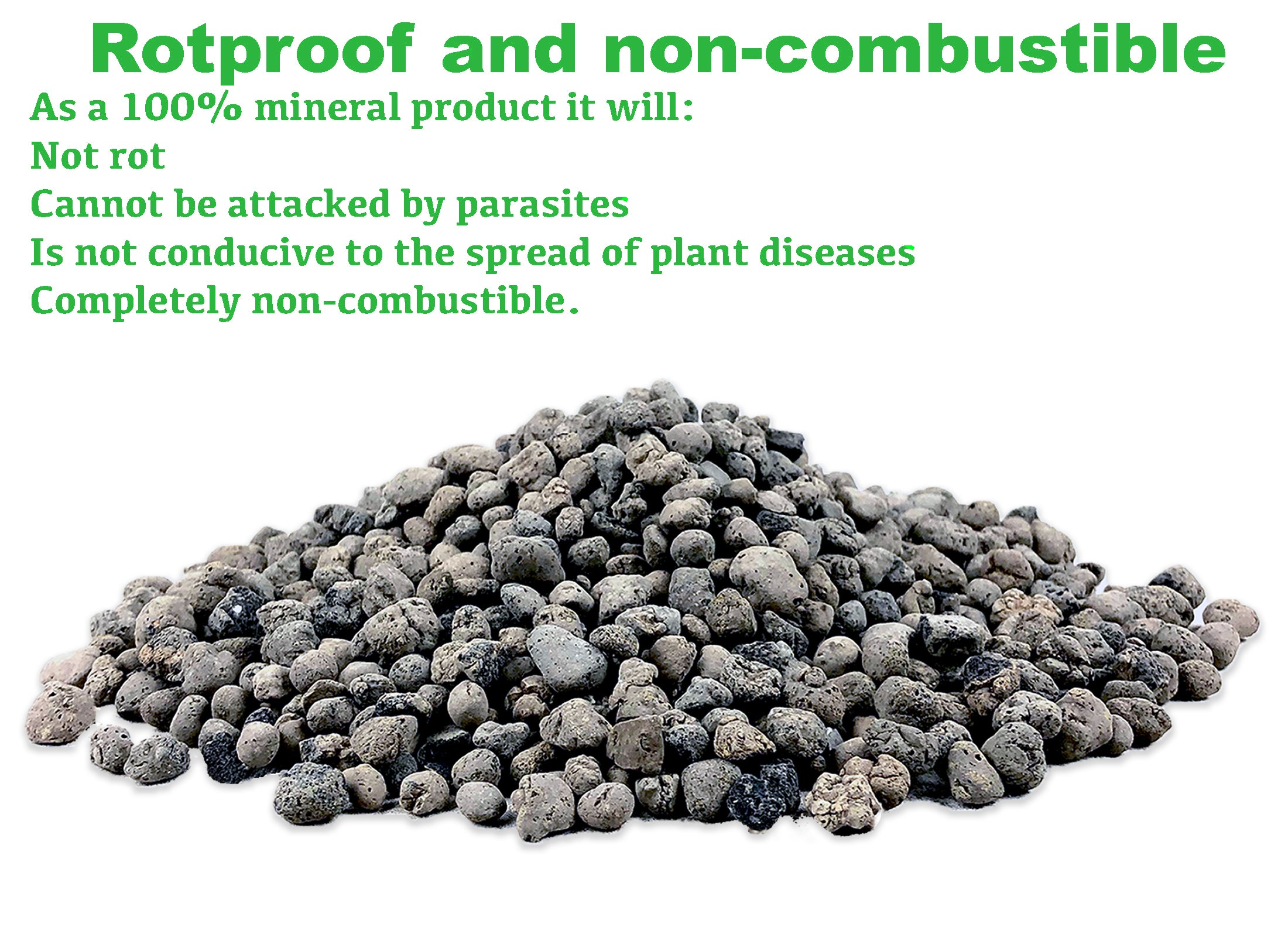 Viastone 50L Expanded Clay Pebbles Irregular Grow Rocks Hydroponic Growing Medium