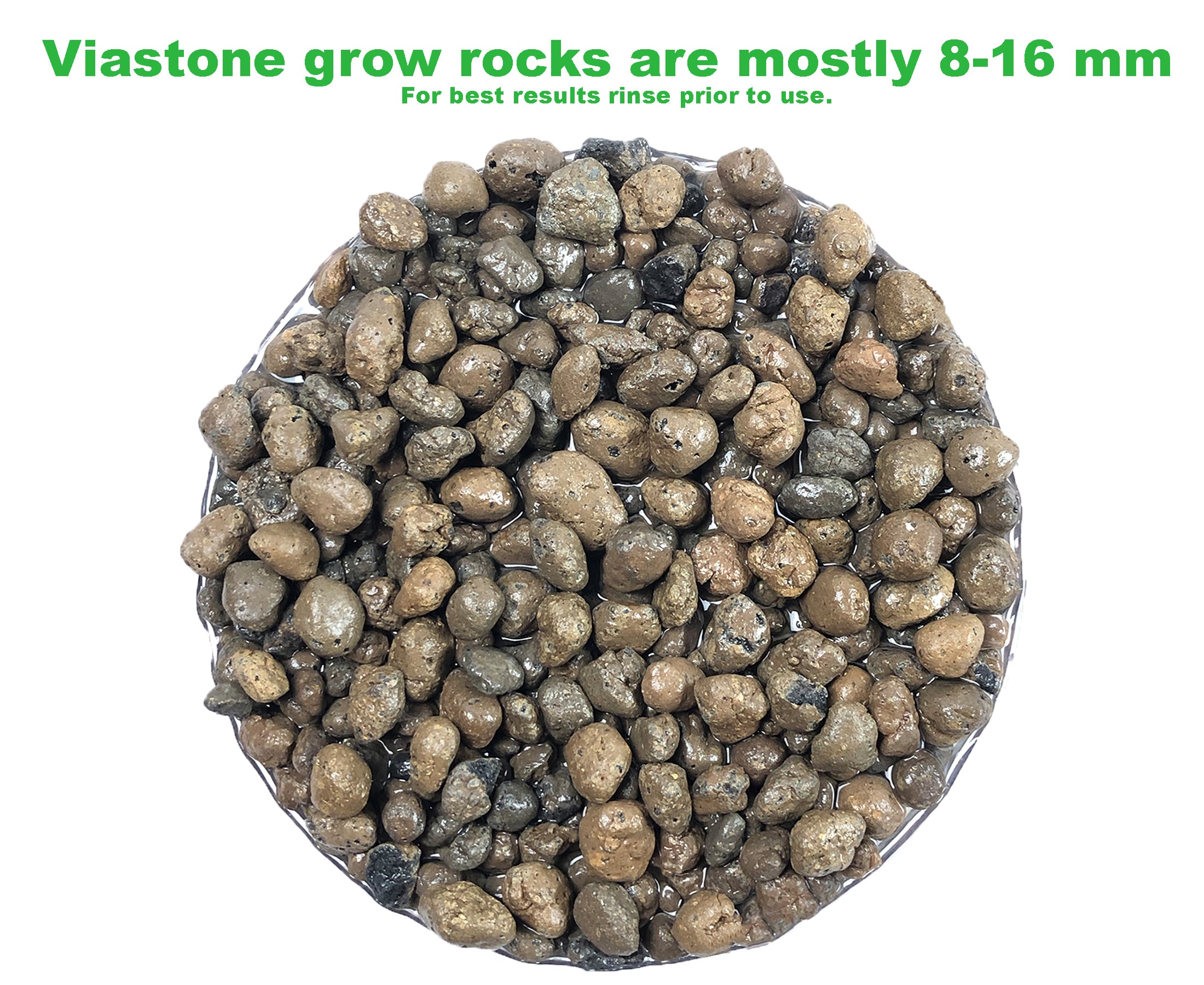 Viastone 50L Expanded Clay Pebbles Irregular Grow Rocks Hydroponic Growing Medium
