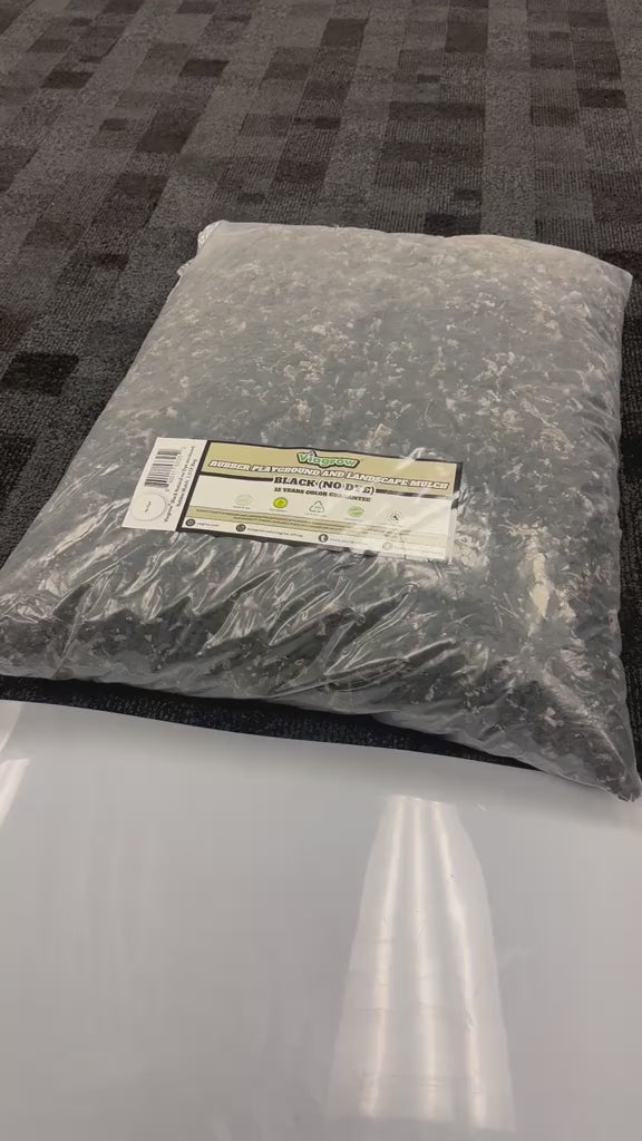 Viagrow Black Rubber Playground & Landscape Mulch, NO Dye