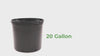Viagrow 5 gal. 12 in. L x 9.5 in. W x 11.63 in. H Black Indoor/Outdoor Plastic Nursery Pot
