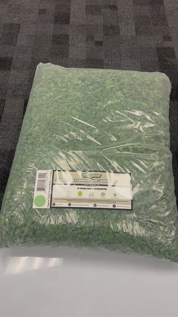 Viagrow Green Rubber Playground and Landscape Mulch