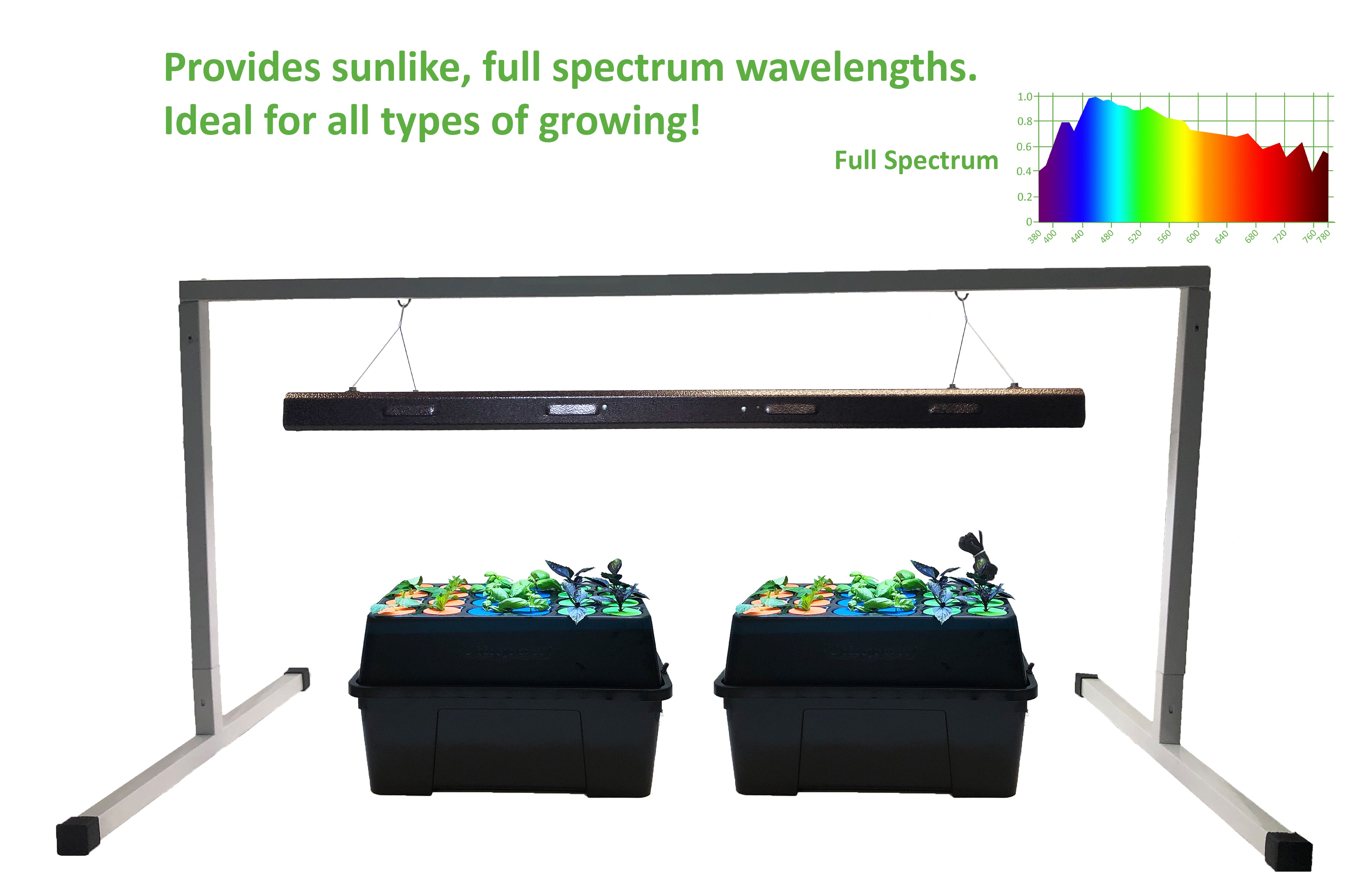 The Harvest Company 4 ft. T5 High 1-Bulb Output Fluorescent Grow Light Fixture