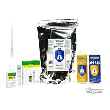 Viagrow pH Control Kit 8 oz. Organic Nutrient Solution Adjuster Concentrate Plant pH Up and Down with Testing Kit