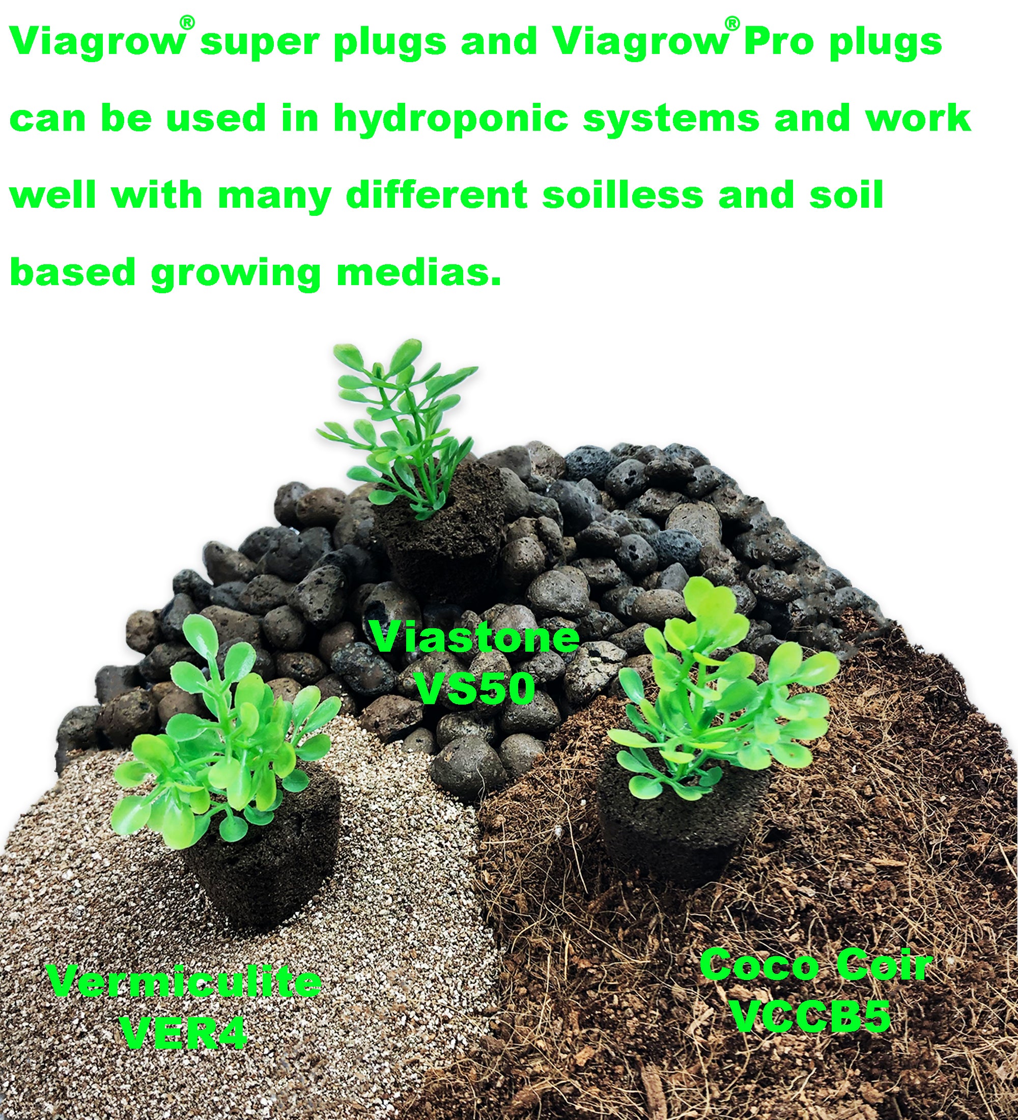Viagrow 100pc Super Plug Seed Starters Brown Indoor/Outdoor Growing Medium