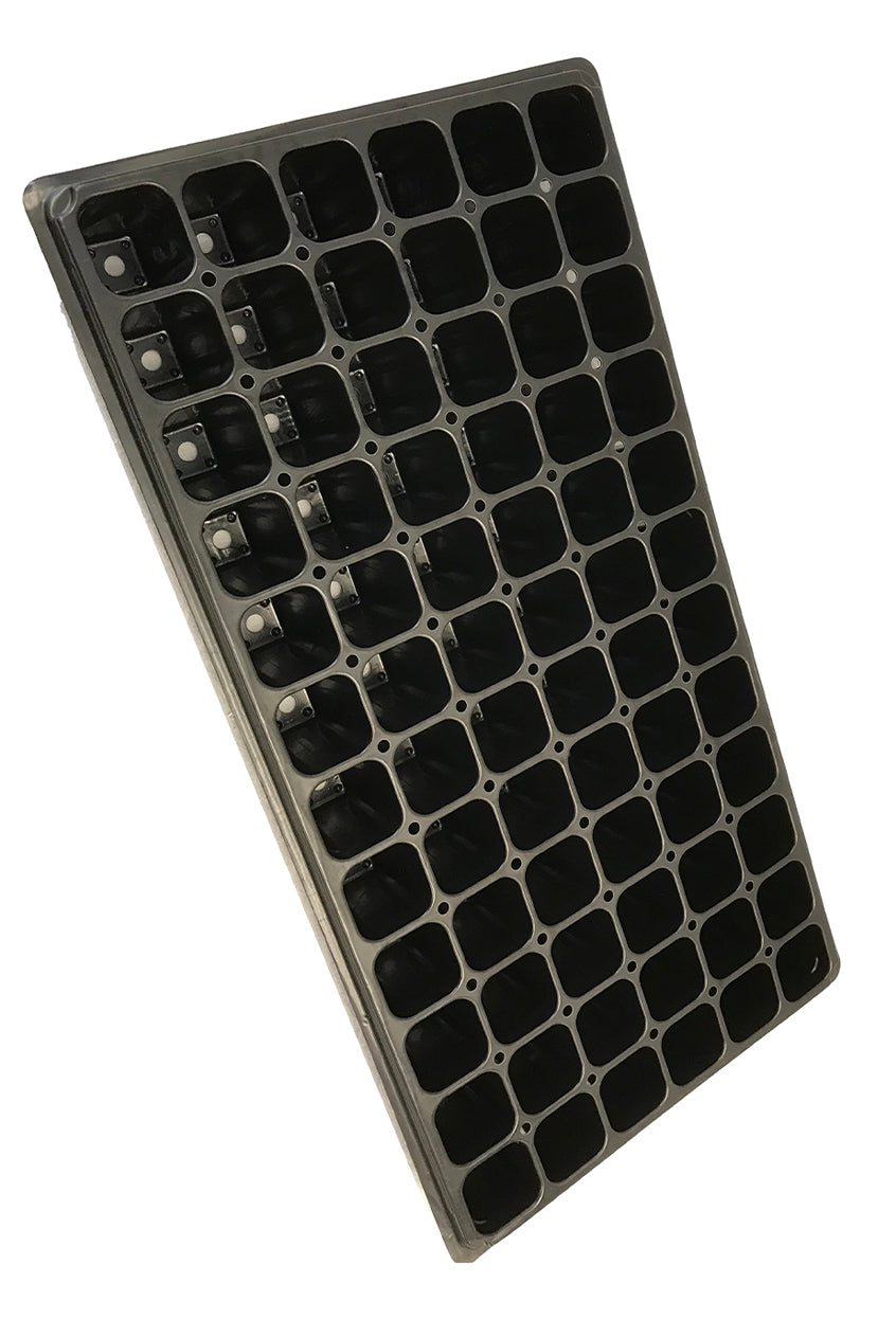 Viagrow 10 in. x 20 in. Black Plastic 72-Cell Garden Tray Inserts