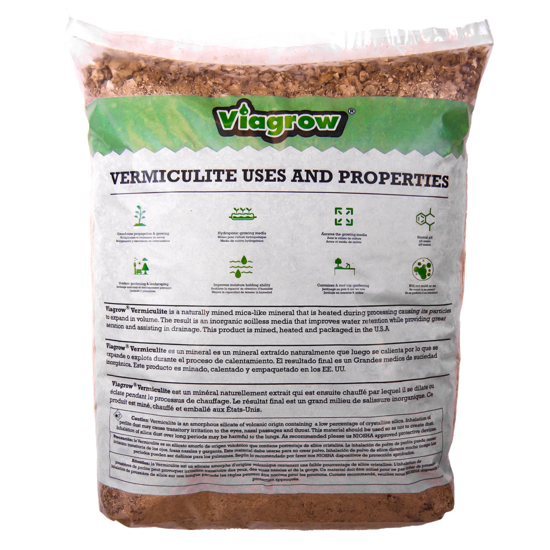 Viagrow 16 qt. (0.5 cu. ft.) Coarse and Chunky Grade Vermiculite Soil Amendment 