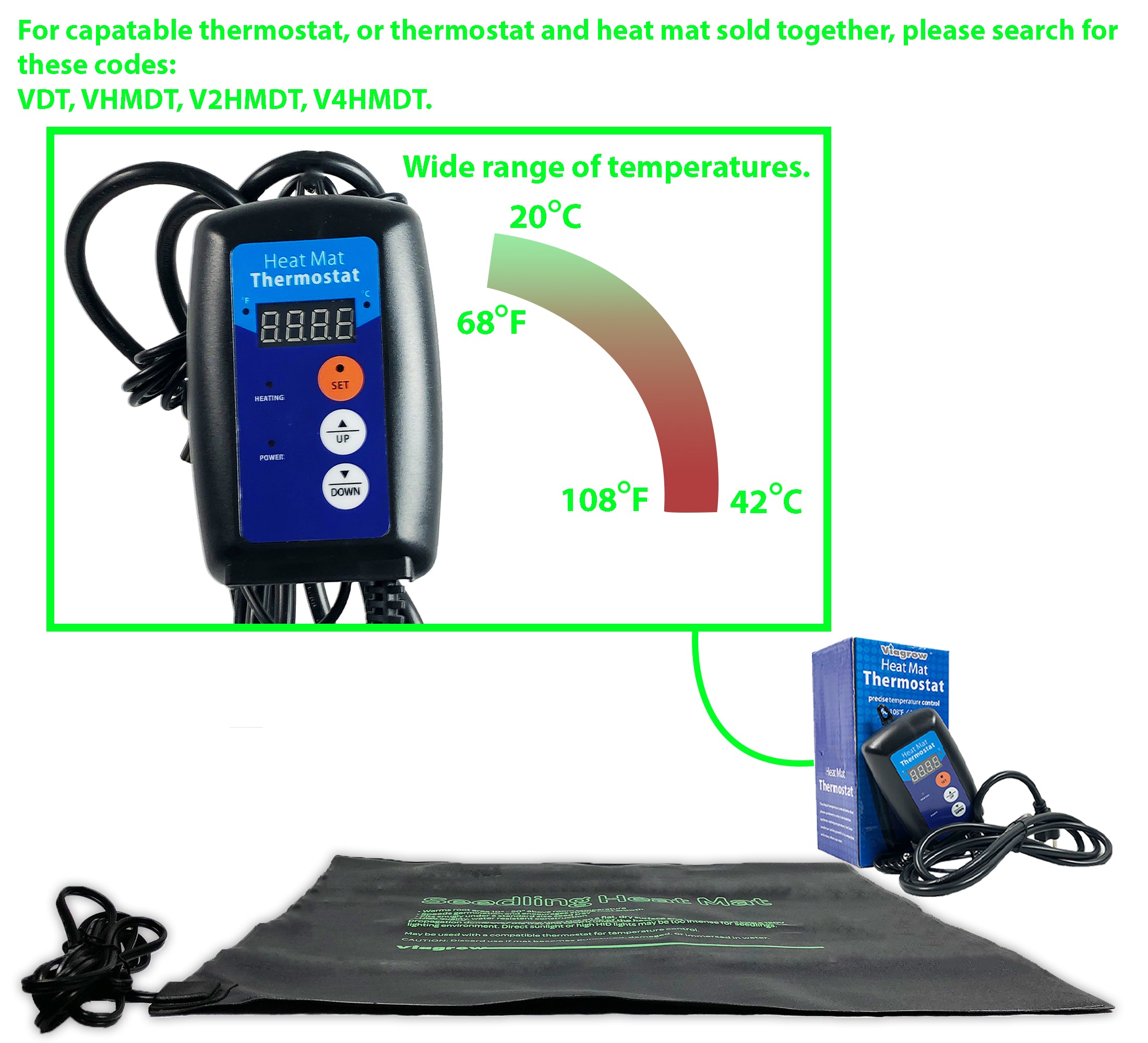 Viagrow 20.5" x 8.5" Seedling Heat Mat 