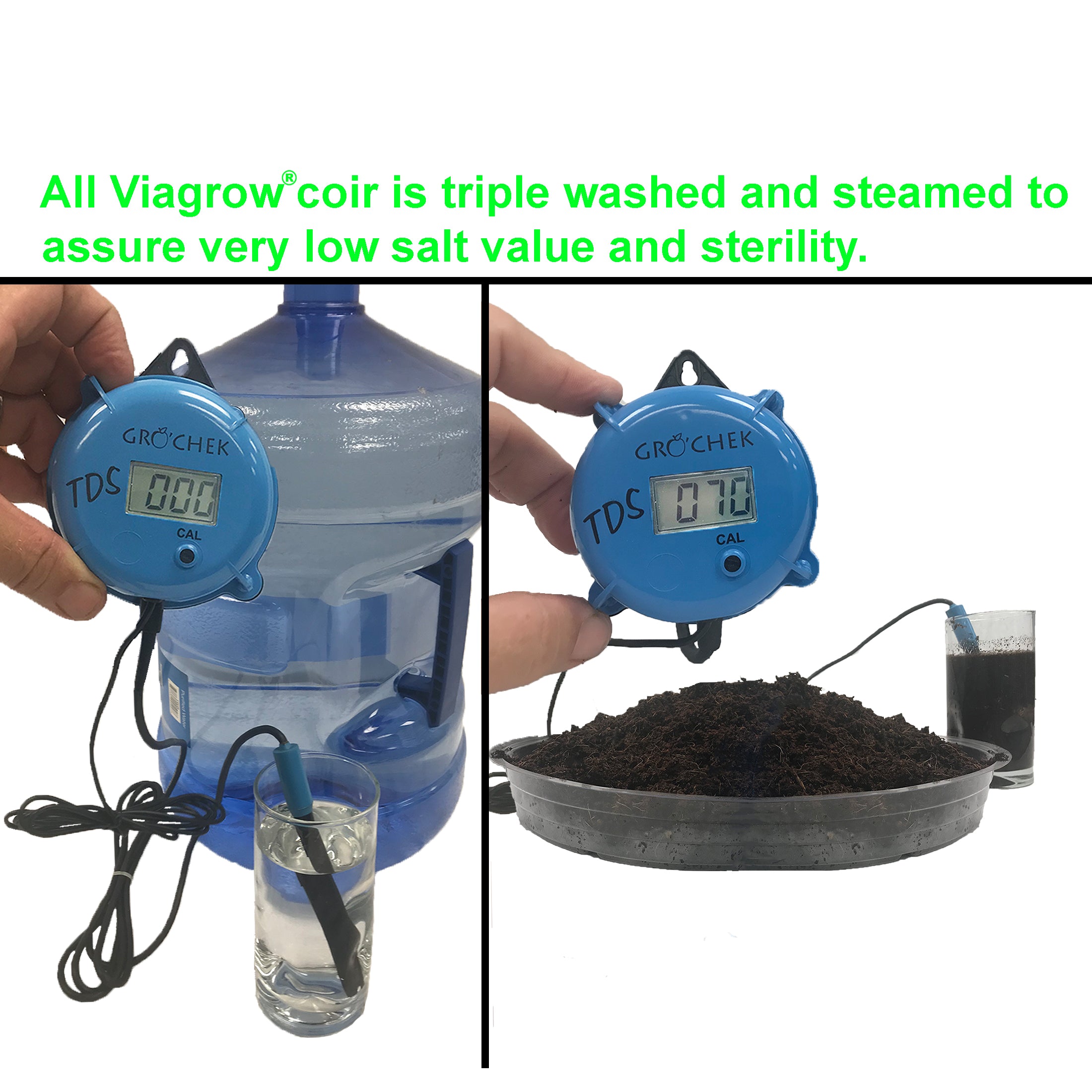 Viagrow 5KG (11LB) Coconut Coir Block