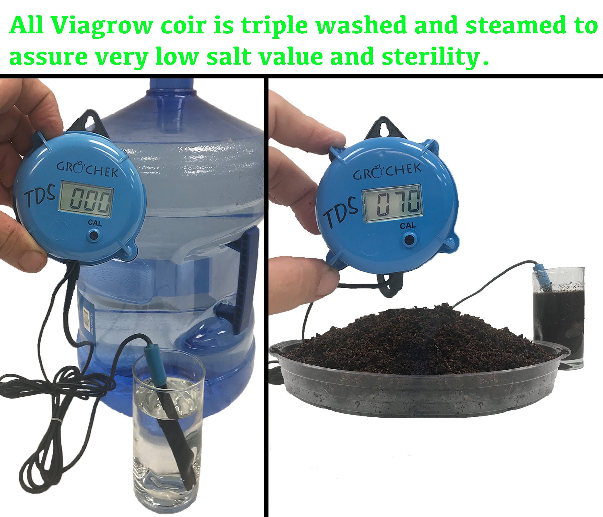 Viagrow 650 g (1.4 lb.) Compressed Coconut Coir Premium Grow Media