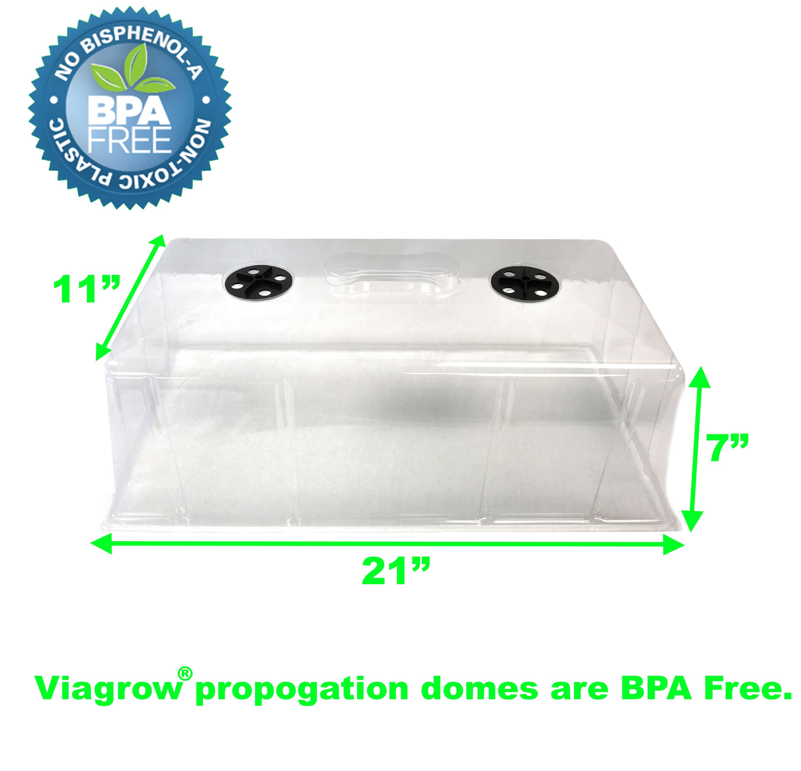 Viagrow 7" Clear Humidity, Propagation Plastic Tall Dome 