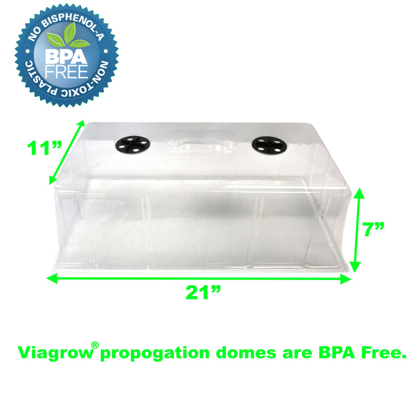 Viagrow 7" Clear Humidity, Propagation Plastic Tall Dome 