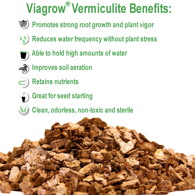Viagrow Coarse and Chunky Grade Vermiculite Natural Soil Amendment 